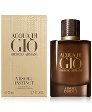 Load image into Gallery viewer, acqua di gio absolu instinct armani giorgio armani 2.5oz  eau de parfum for mans - alwaysspecialgifts.com