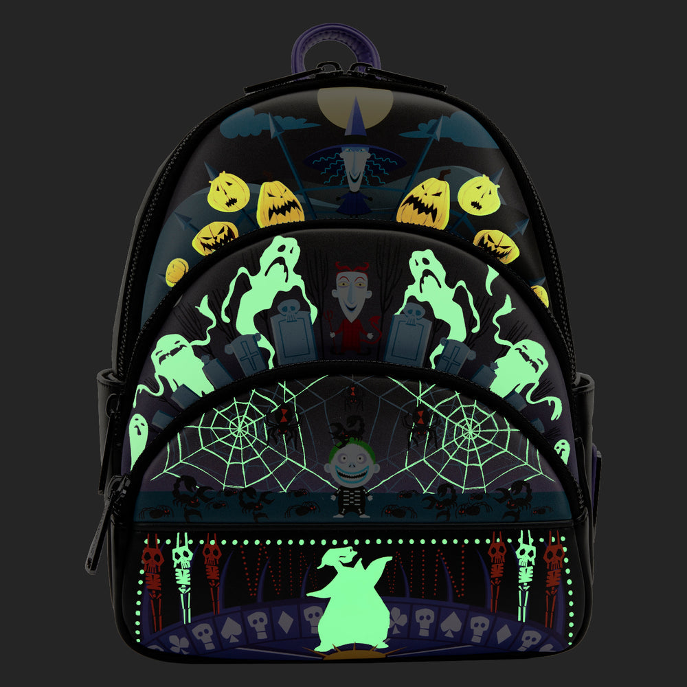christmas mini backpacks The Nightmare Before Christmas Glow Triple Pocket Mini Backpack