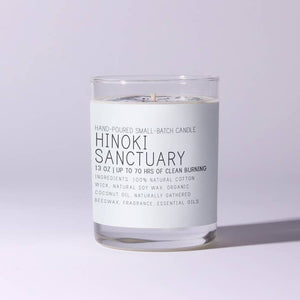 hinoki sanctuary just bee soy wax candles - alwaysspecialgifts.com