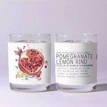 Load image into Gallery viewer, pomegranate &amp; lemon rind just bee soy wax candles - alwaysspecialgifts.com