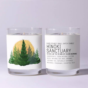 hinoki sanctuary just bee soy wax candles - alwaysspecialgifts.com