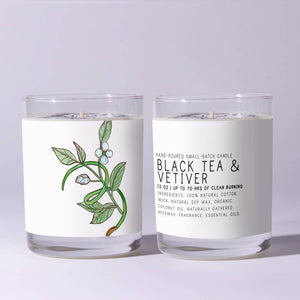 black tea & vetiver soy wax candles - alwaysspecialgifts.com