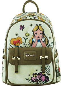 Disney Alice in Wonderland 11" Vegan Leather Fashion Mini Backpack