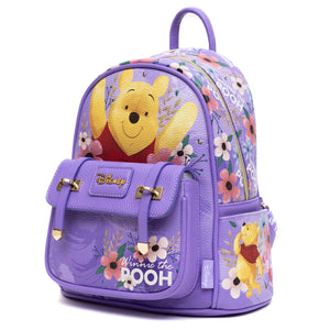 winnie the pooh - winnie + friends wondapop 11" vegan leather fashion mini backpack - alwaysspecialgifts.com