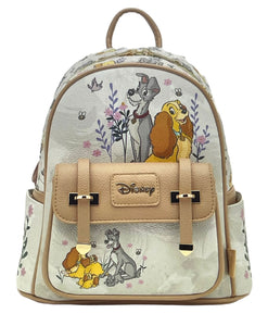 disney lady and the tramp 11'' wonda pop vegan leather fashion mini backpack - alwaysspecialgifts.com