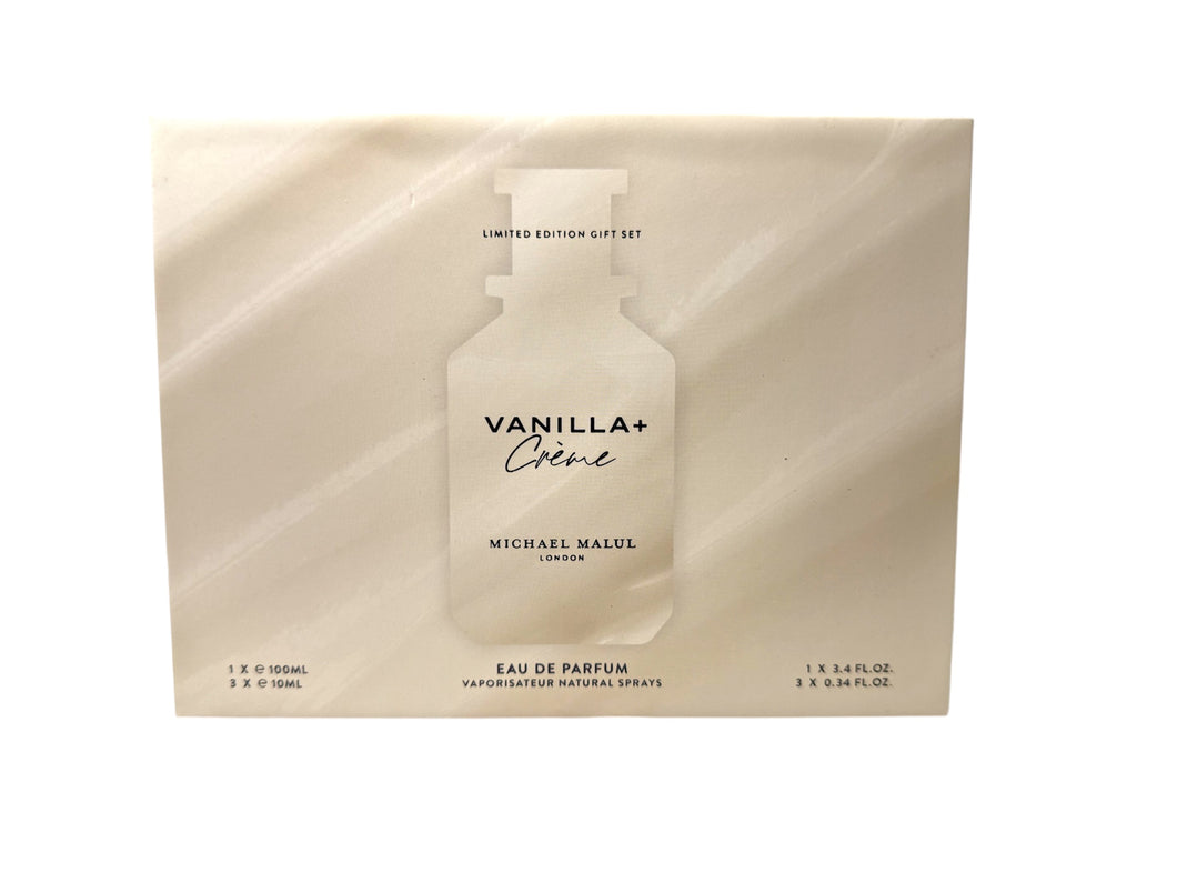 vanilla creme michael malul 4pcs gift set eau de parfum for womans - alwaysspecialgifts.com