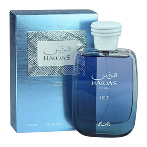 hawas ice for him by rasasi eau de parfum 3.4oz for men - alwaysspecialgifts.com