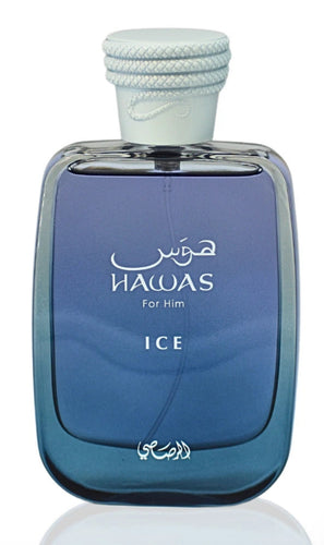 hawas ice for him by rasasi eau de parfum 3.4oz for men - alwaysspecialgifts.com