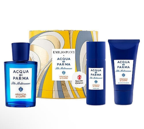 acqua di parma arancia de capri 3pcs gift set eau de toilette 3.4oz for mens -alwaysspecialgifts.com
