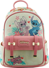 Load image into Gallery viewer, disney angel and stich wonda pop vegan leather mini backpack - alwaysspecialgifts.com