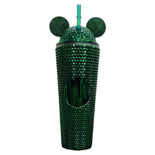 mickey ears studded tumbler 24oz green cup - alwaysspecialgifts.com