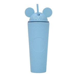 mickey studded tumbler 24oz light blue cup - alwaysspecialgifts.com