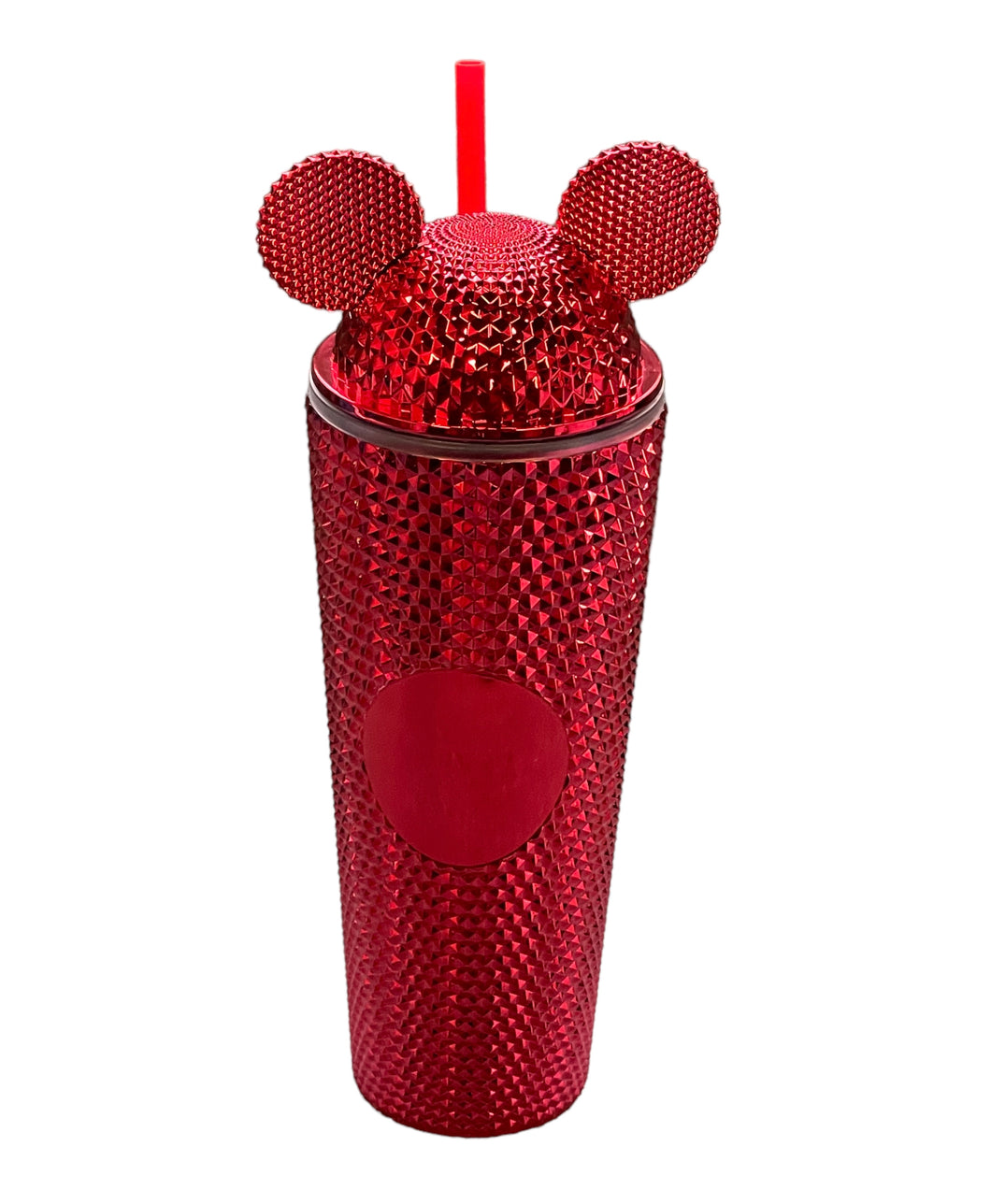 mickey ears studded tumbler 24oz red cup - alwaysspecialgifts.com