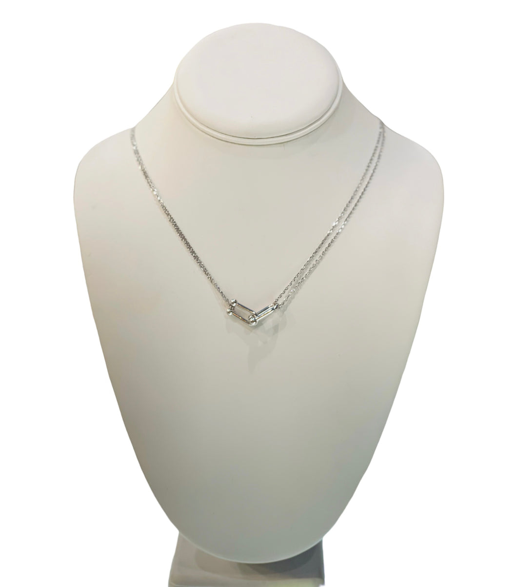 gorgeous necklace sterling silver 925 t cut 18 and 20 chain - alwaysspecialgifts.com