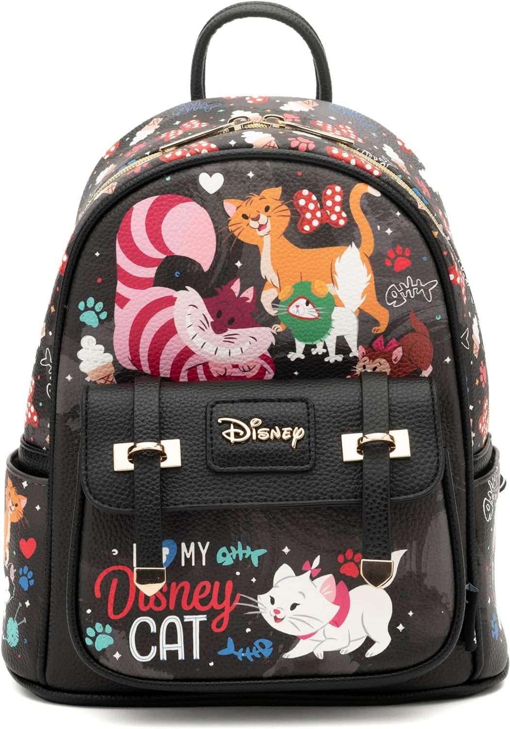 fashion mini backpack Cats of Disney WondaPop 11" Vegan Leather Fashion Mini Backpack