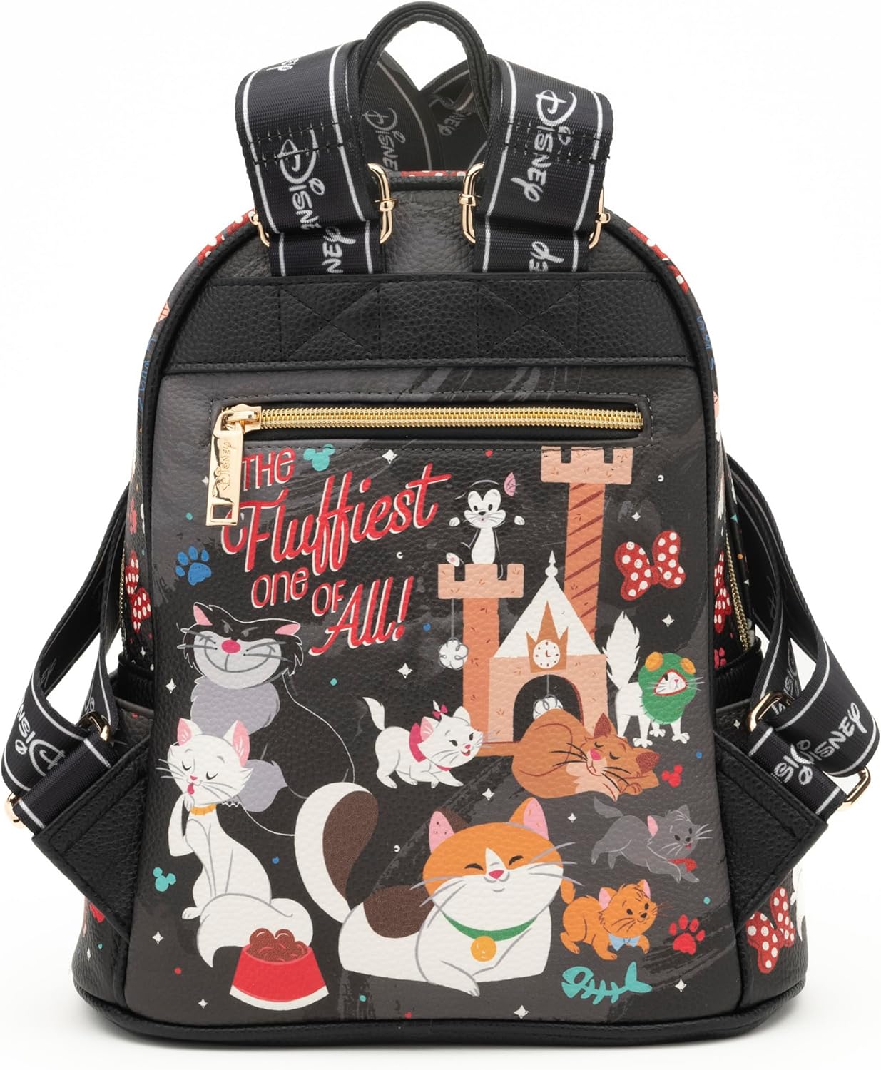 disney cats mini backpack by loungefly Cats of Disney WondaPop 11" Vegan Leather Fashion Mini Backpack