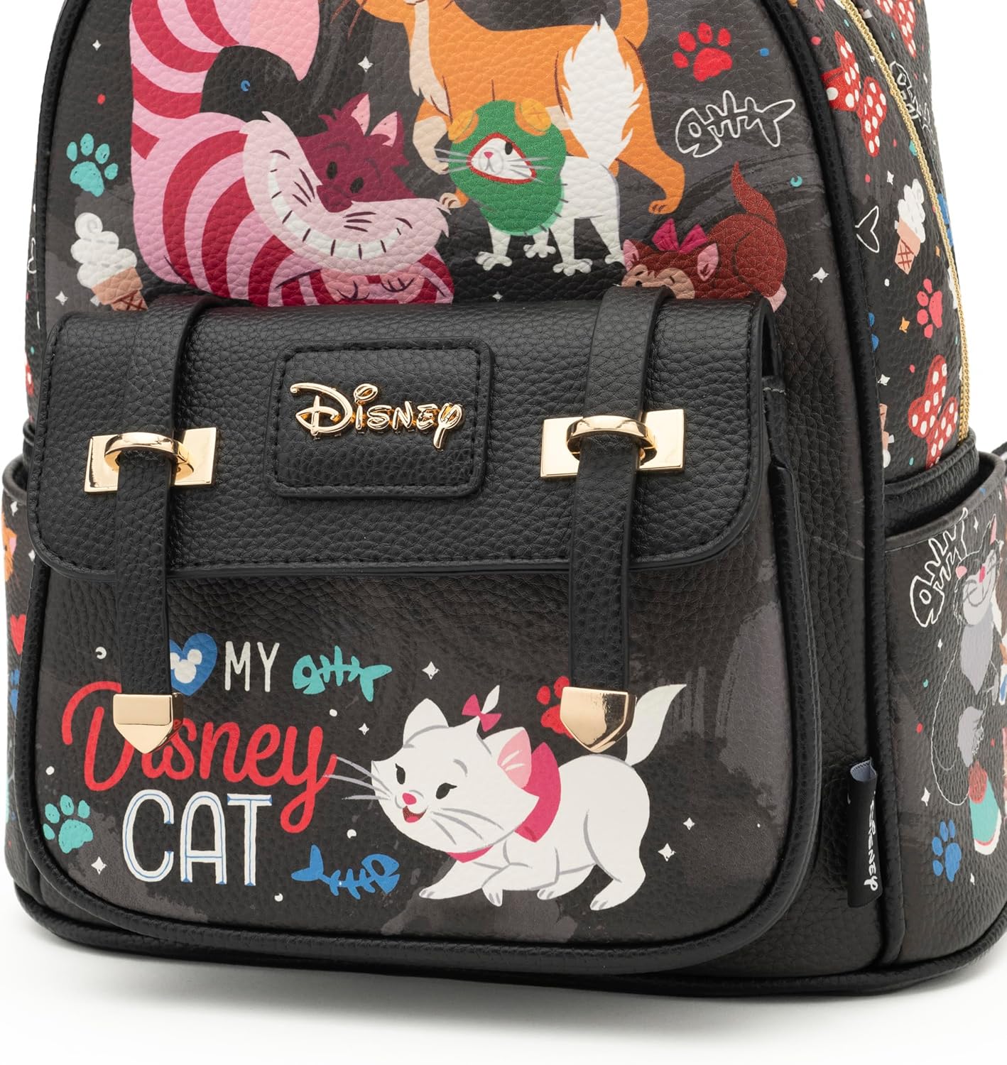 disney - cats mini backpack Cats of Disney WondaPop 11" Vegan Leather Fashion Mini Backpack
