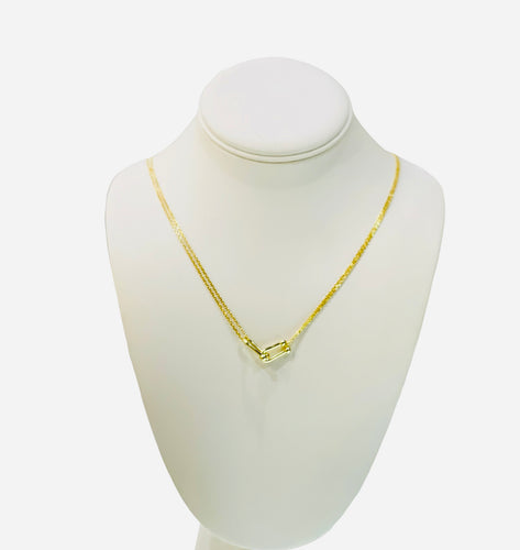 gorgeous necklace sterling silver 925 T cut 20 chain  - alwaysspecialgifts.com