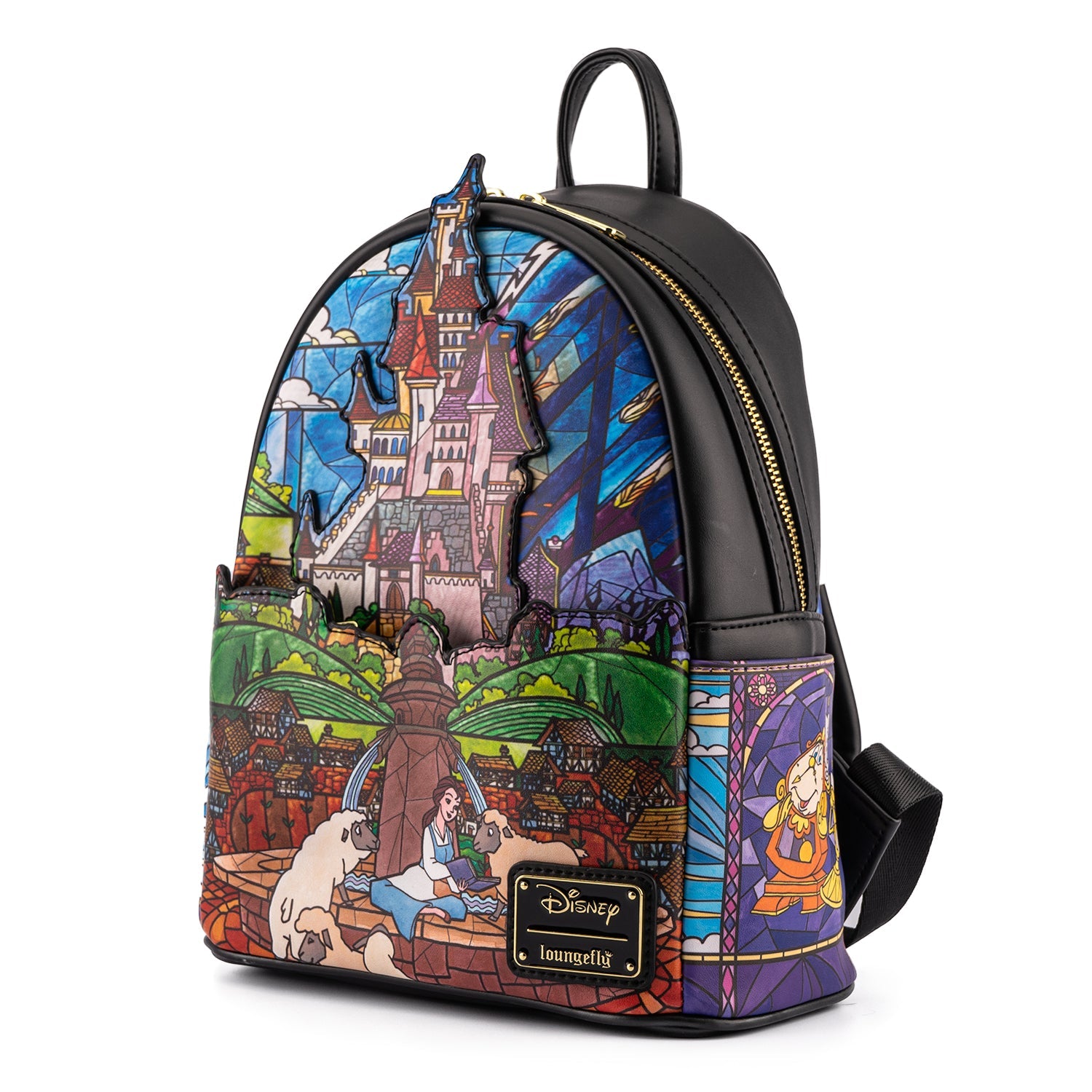 disney characters mini backpack Loungefly Disney Beauty & the Beast Princess Belle Castle Mini Backpack