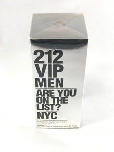 212 vip men are you on the list ? nyc carolina herrera  eau de toilette 3.4oz 100ml- alwaysspecial gifts.com