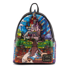 Load image into Gallery viewer, loungefly disney princess castle series belle mini backpack - alwaysspecialgifts.com