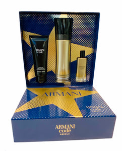 armani code absolu gift set 3 pcs giorgio armani edp 3.7oz for men's - alwaysspecialgifts.com