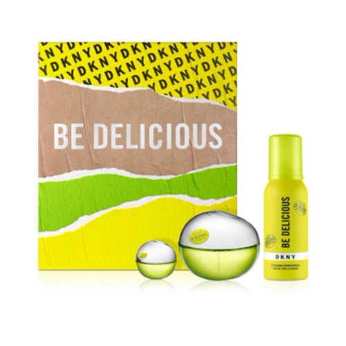 be delicious 3pcs gift set dkny eau de parfum 3.4oz  for womans - alwaysspecialgifts.com