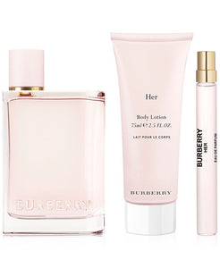burberry her collection 3pcs gifts set eau de perfum - alwaysspecialgifts.com