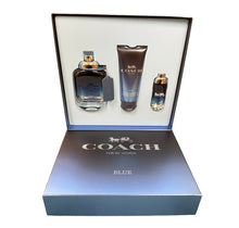 Load image into Gallery viewer, coach blue gift set 3pcs  for mens edt 3.3oz - alwaysspecialgifts.com
