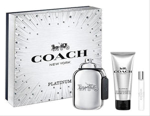 coach platinum gift set 3 pcs edp 3.3oz mens colgne - alwaysspecialgifts.com