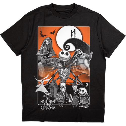 disney the nigthmare before christmas orange moon unisex tshirt - alwaysspecialgifts.com