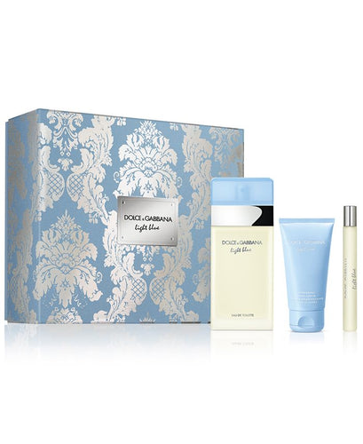 dolce & gabbana light blue 3pcs gift set eau de toilette 3.3oz for womans - alwaysspecialgifts.com