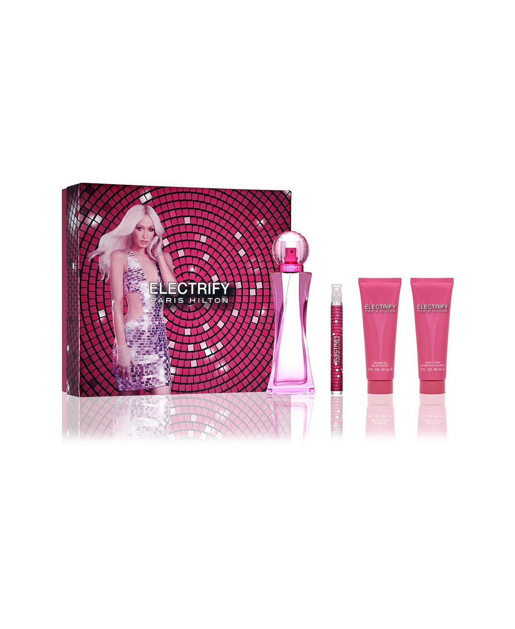 Electrify Paris Hilton Gift Set 4 pcs EDT 3.4oz for women s