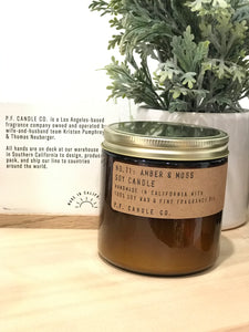 amber & moss soy candle 12.5oz -alwaysspecialgifts.com