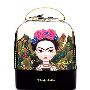 Frida Kahlo Metal Handle Backpack Black