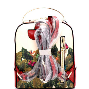 frida kahlo backpack red - alwaysspecialgifts.com