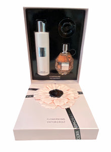 flowerbomb viktor@rolf gift set 3 pcs eau de parfum 3.4oz for womens - alwaysspecialgifts.com