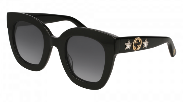 gucci sunglasses black acetate with stars for womens - alwaysspecialgifts.com