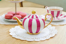 Load image into Gallery viewer, magenta two cups teapot 15oz majestea co ceramic - alwaysspecialgifts.com