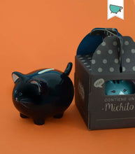 Load image into Gallery viewer, Michito Sombra  Ceramic ,  Kitty  Bank