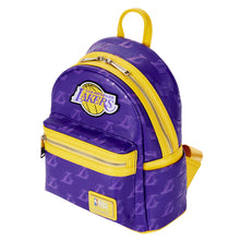 Load image into Gallery viewer, loungefly nba los angeles lakers logo mini backpack - alwaysspecialgifts.com