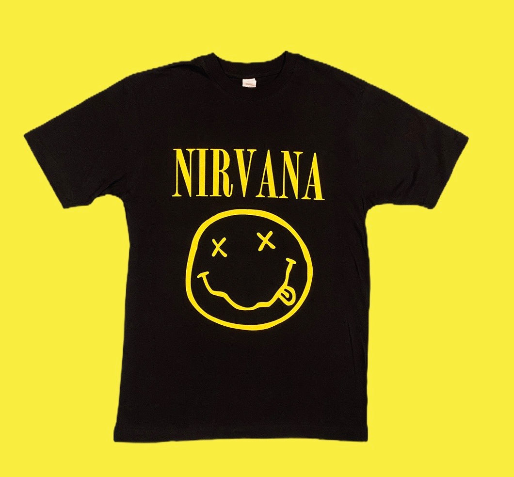 nirvana happy face pop rock tshirt -alwaysspecialgifts.com