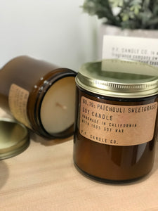 no. 19: patchouli sweetgrass soy candle 7.2oz -alwaysspecialgifts.com
