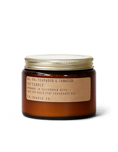 no 04 teakwood & tobacco P.F. Candle Co. No. 4 7.2 oz Soy Candle selling Classic Line scents. NO. 04: TEAKWOOD & TOBACCO
