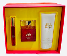 Load image into Gallery viewer, live color fully gift set 3 pcs edp 3.4oz, body lotion 3.4oz, roll-on .34oz for womens - alwaysspecialgifts.com