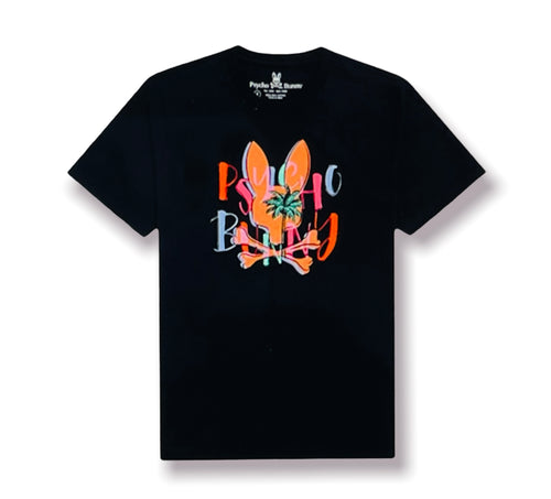 psycho bunny sebastian hand drawn navy blue tee for mens - alwaysspecialgifts.com