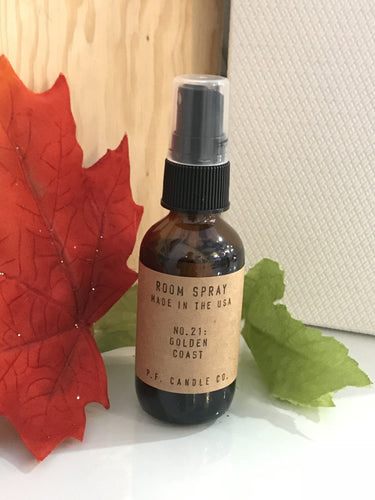 No. 21 : Golden Coast Room Spray  2 oz .  p.f. candle 