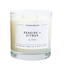 Load image into Gallery viewer, seaside + citrus soy candle 100 % 8.25oz 45 hours - alwaysspecialgifts.com