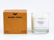 Load image into Gallery viewer, seaside + citrus soy candle 100 % 8.25oz 45 hours - alwaysspecialgifts.com