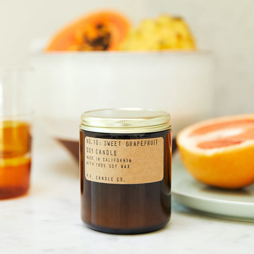   Sweet  Grapefruit Soy Candle  3.5 oz,       p.f Candle - alwaysspecialgifts.com